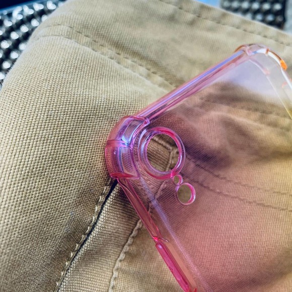 iPhone XS Max Case Yellow Pink Ombre Clear Cover NEW - Picture 3 of 7